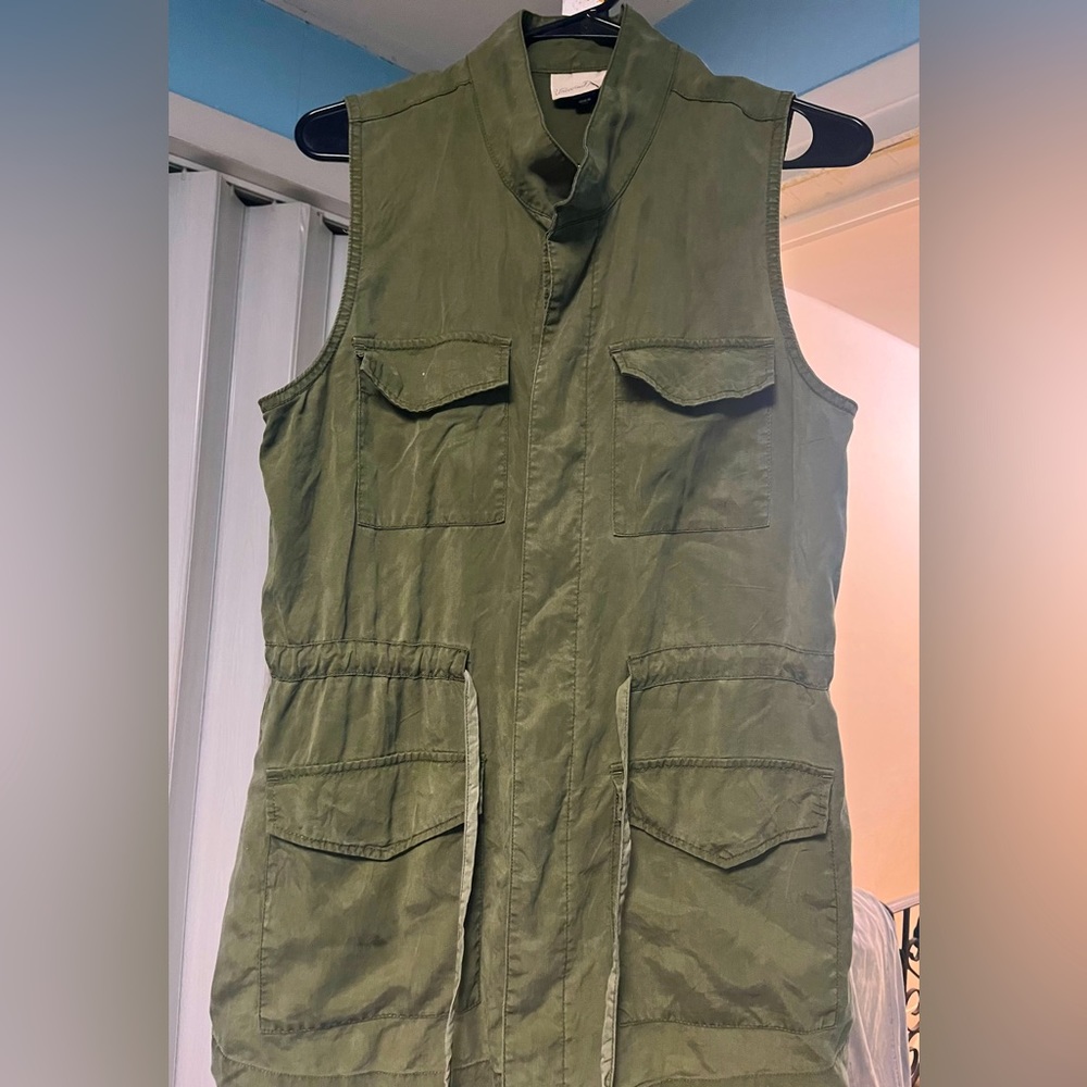 Army Green Button Vest